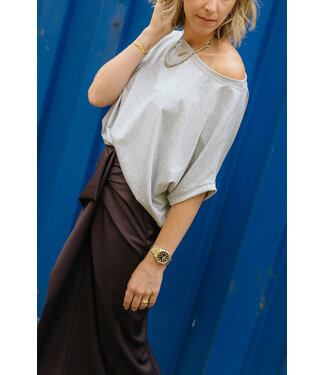 BLACK ROSE BR  ALMA T-SHIRT GREY 103