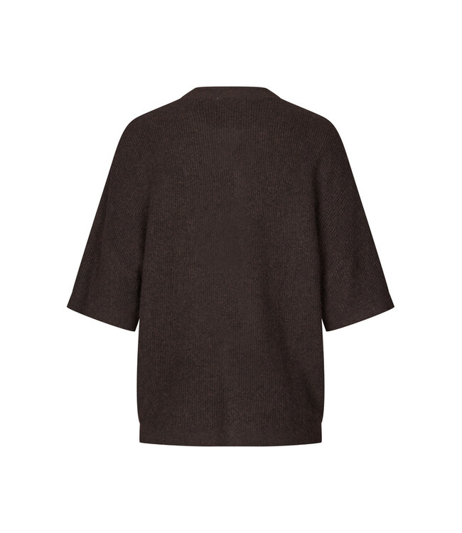 MbyM M-CARDI SS KNIT CARDIGAN JAVA MELANGE