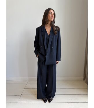 LIVTHELABEL LTL INDY BLAZER MARINE PINSTRIPE