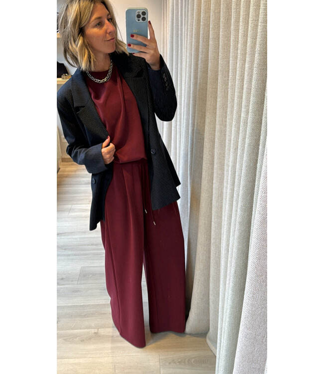 LIVTHELABEL LTL INDY BLAZER MARINE PINSTRIPE