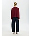SELECTED FEMME SLWOVERSIZED LS TENNY TOP TAWNY PORT