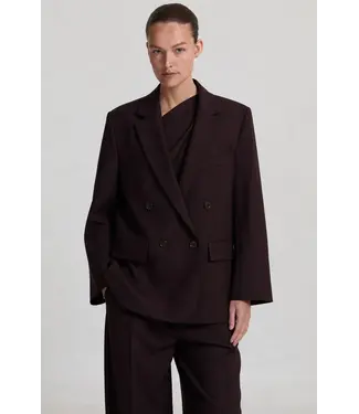 LIVTHELABEL LTL INDY BLAZER DARK BROWN