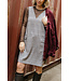 YAS YASDAKOTA SL WIDE SPENCER DRESS TAUPE GREY/CHECKS