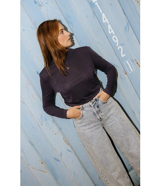 CO'COUTURE CC CAMILLA PADDED LS BLOUSE DUSTY BLUE