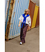 JIJI JI MIGUEL PANT CHECK BORDEAUX/BLUE