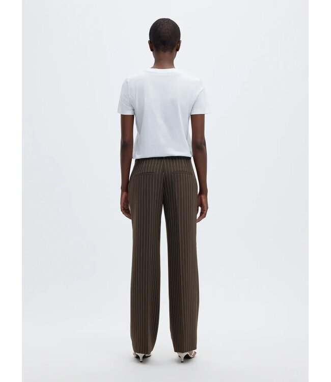 SELECTED FEMME SLWRITA MW WIDE PANT PIN STRIPE NOOS DELICIOSO