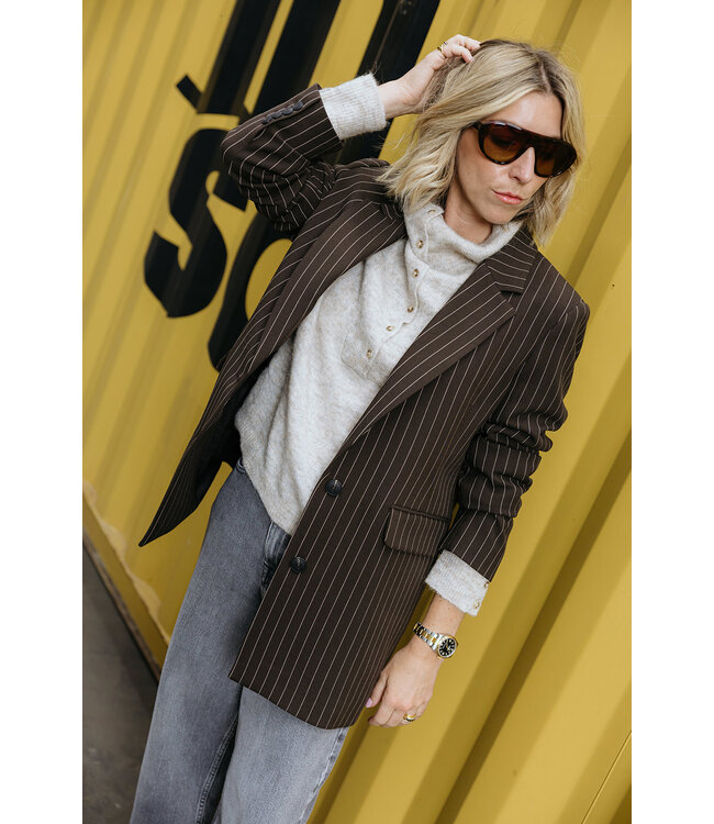 SELECTED FEMME SLWRITA LS RELAXED BLAZER PIN STRI NOOS DELICIOSO