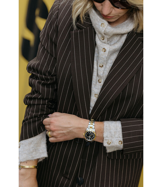 SELECTED FEMME SLWRITA LS RELAXED BLAZER PIN STRI NOOS DELICIOSO