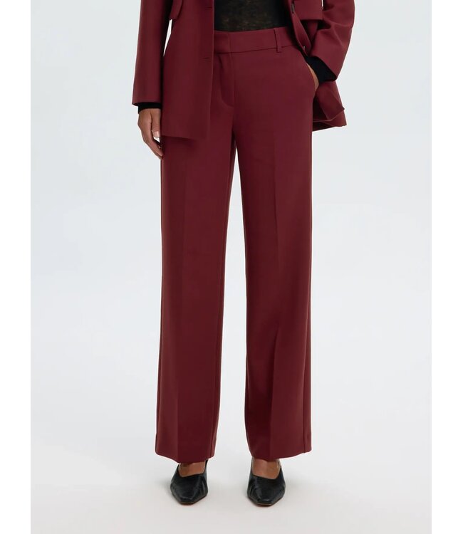 SELECTED FEMME SLWRITA MW WIDE PANT NOOS TAWNY PORT MELANGE