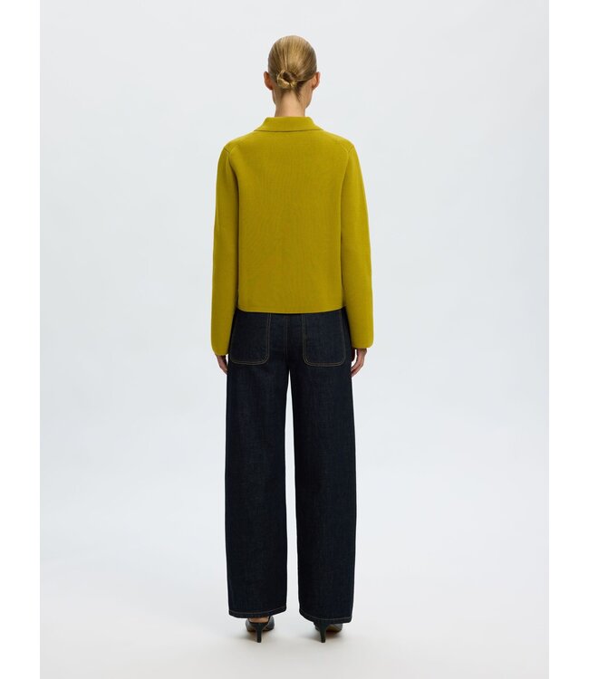 SELECTED FEMME SLWMIKA LS KNIT CARDIGAN AVOCADO OIL