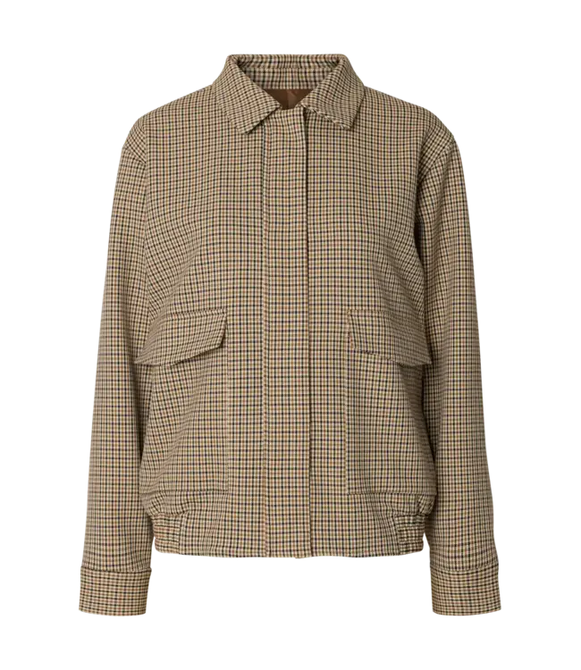 SELECTED FEMME SLWELARA RELAXED BOMBER JACKET MONKS ROBE CHECKS