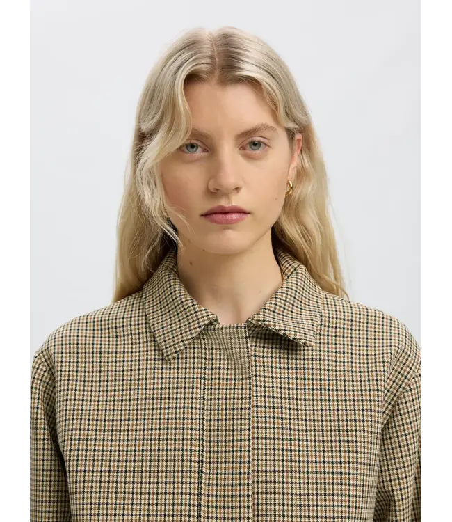 SELECTED FEMME SLWELARA RELAXED BOMBER JACKET MONKS ROBE CHECKS
