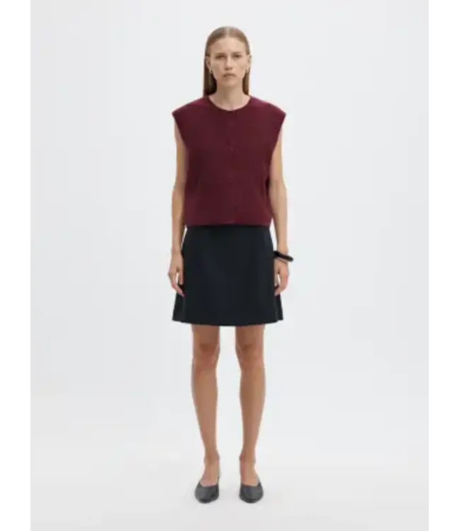 SELECTED FEMME SLWLULU SL BUTTON O-NECK VEST NOOS