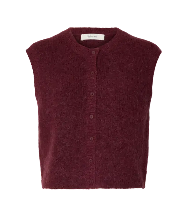 SELECTED FEMME SLWLULU SL BUTTON O-NECK VEST NOOS