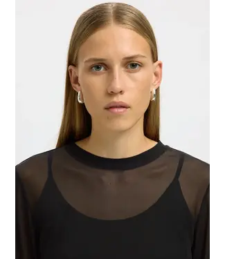 SELECTED FEMME SLWOLGA LS TOP EX BLACK