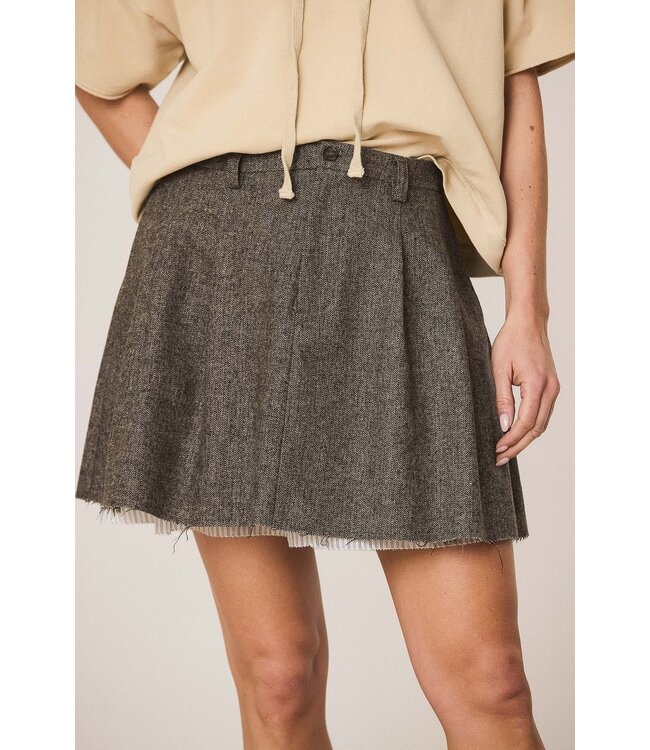 INDI & COLD IC SKIRT NJ276 VISON