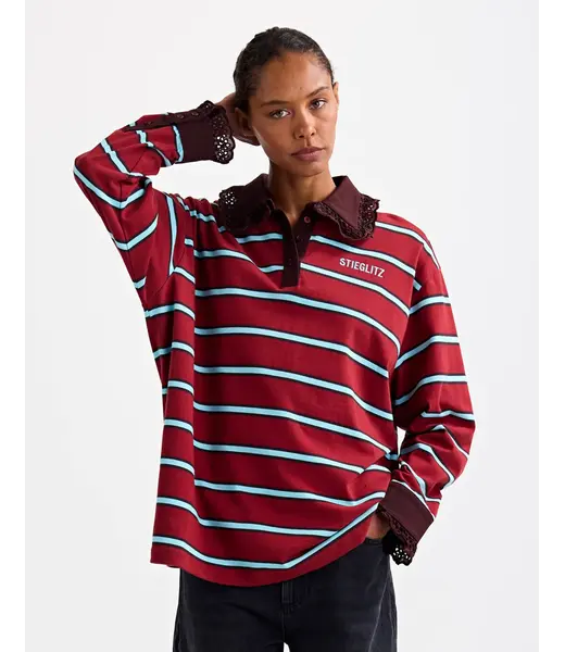 STIEGLITZ ST CIRA POLO WIDE SLEEVES MERLOT