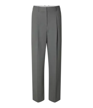 SELECTED FEMME SLWWIDE MARA WOOL BLEND HW PANT NOOS GREY MEL.