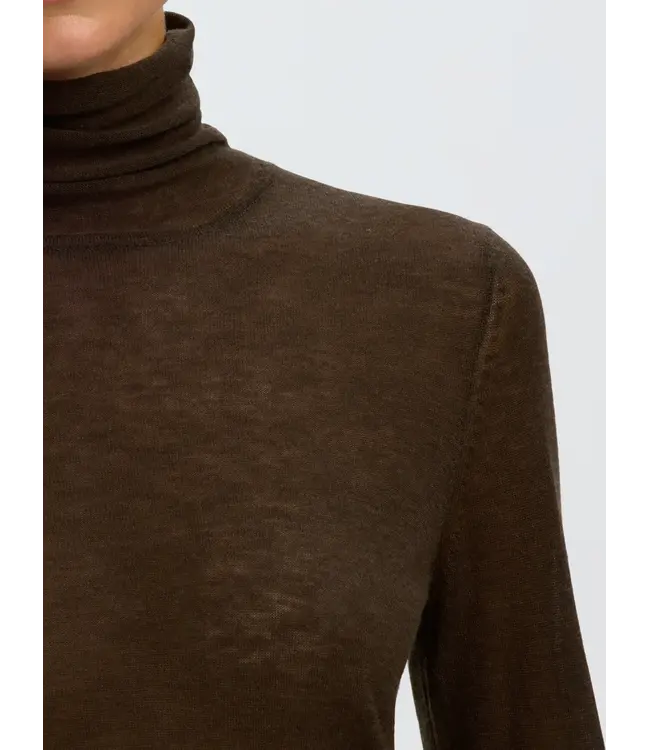 SELECTED FEMME SLWVENDY WOOL LS KNIT ROLL NECK NOOS DELICIOSO