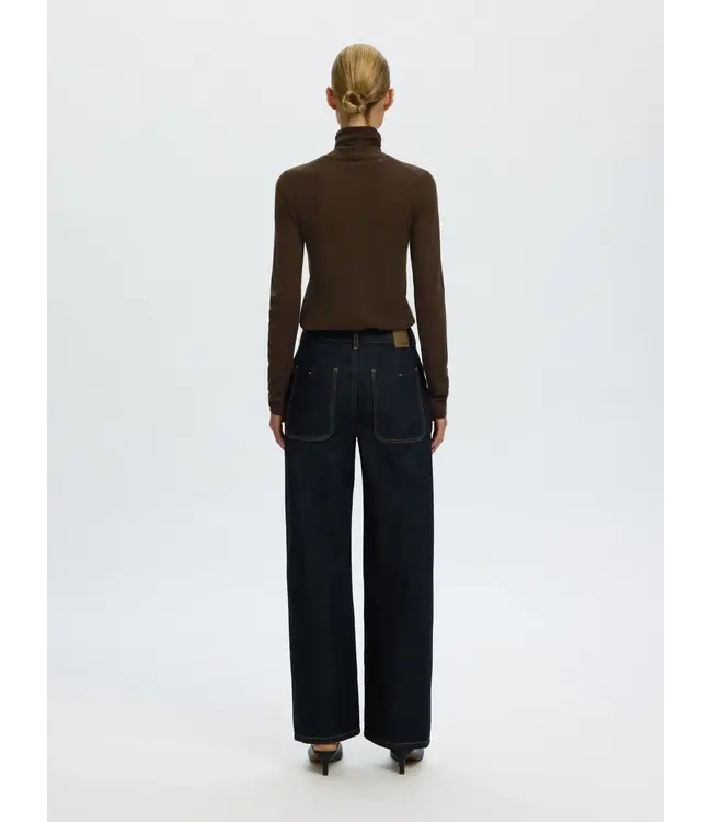 SELECTED FEMME SLWVENDY WOOL LS KNIT ROLL NECK NOOS DELICIOSO