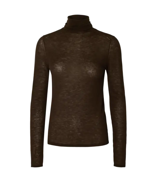 SELECTED FEMME SLWVENDY WOOL LS KNIT ROLL NECK NOOS DELICIOSO