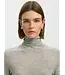 SELECTED FEMME SLWVENDY WOOL LS KNIT ROLL NECK NOOS L GREY MEL