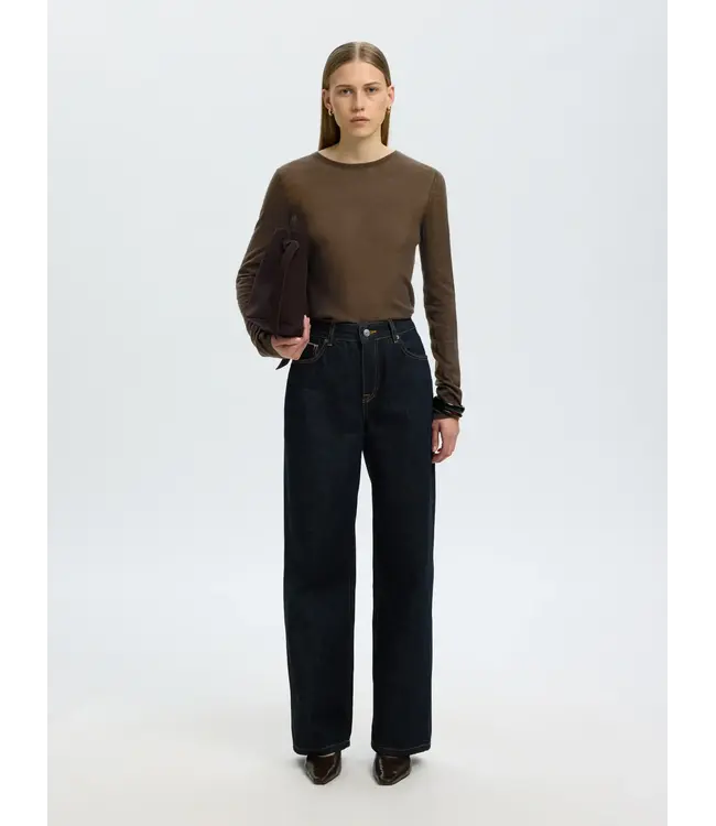SELECTED FEMME SLWVENDY LS KNIT WOOL O-NECK NOOS DELICIOSO