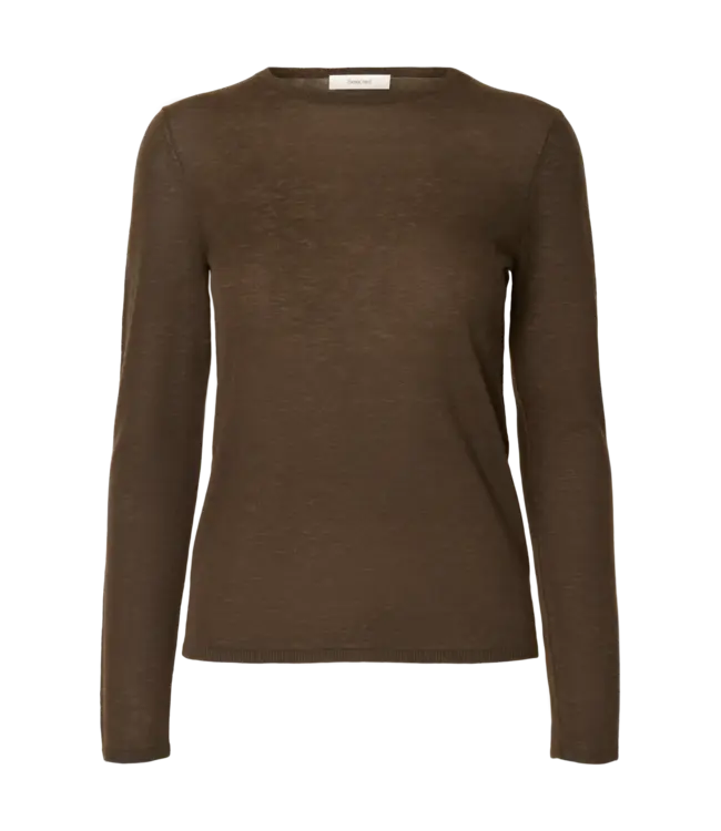 SELECTED FEMME SLWVENDY LS KNIT WOOL O-NECK NOOS DELICIOSO