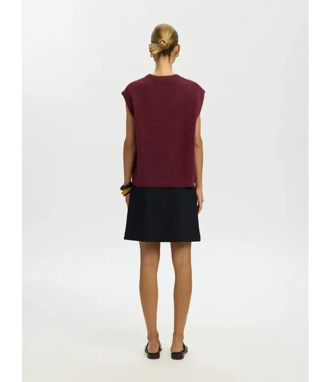 SELECTED FEMME SLWLULU SL PULL NOOS TAWNY PORT MELANGE