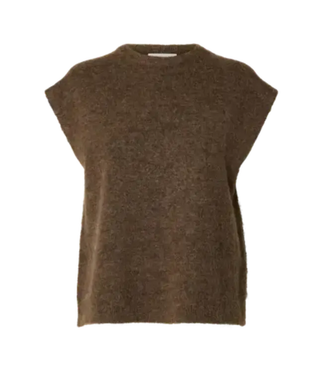 SELECTED FEMME SLWLULU SL PULL NOOS DACHHUND MELANGE