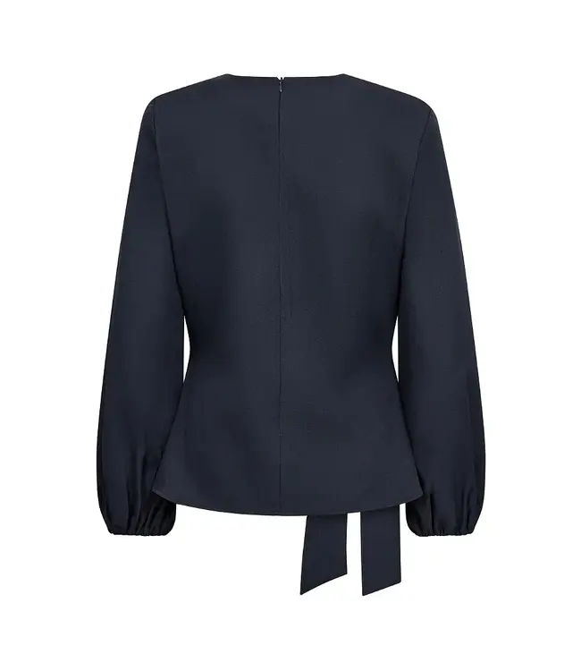 CO'COUTURE CC LUNACC TIE BLOUSE NAVY
