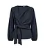 CO'COUTURE CC LUNACC TIE BLOUSE NAVY