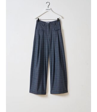EDITED ED MAROU TROUSERS GREY/BLUE CHECK