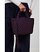 MARREA MA HANDTAS MIDI AUBERGINE SATIN STRIPE