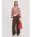 EDITED ED GERIT POLO PULL STRIPE OFF WHITE/RED/GREY