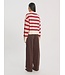 EDITED ED GERIT POLO PULL STRIPE OFF WHITE/RED/GREY