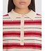 EDITED ED GERIT POLO PULL STRIPE OFF WHITE/RED/GREY
