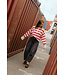 EDITED ED GERIT POLO PULL STRIPE OFF WHITE/RED/GREY