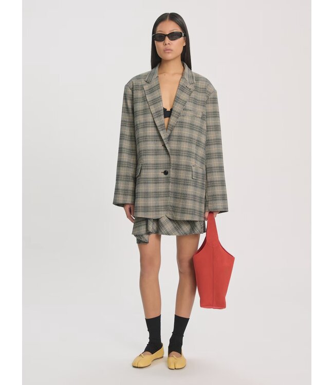 EDITED ED ARWEN WOOL BLAZER BLACK/WHITE CHECK