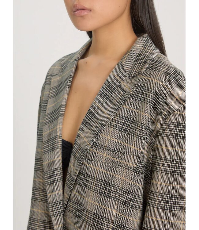 EDITED ED ARWEN WOOL BLAZER BLACK/WHITE CHECK