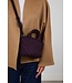MARREA MA HANDTAS MINI AUBERGINE SATIN STRIPE