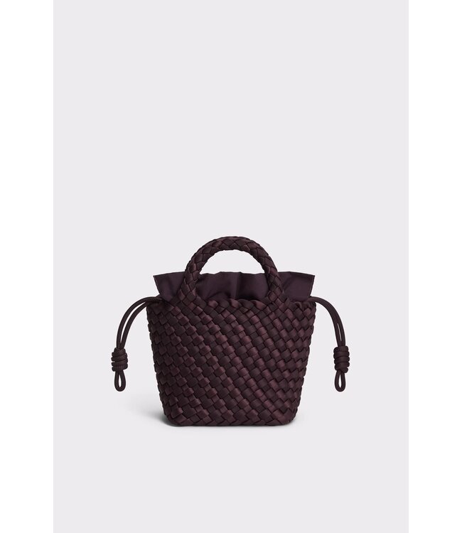 MARREA MA HANDTAS MINI AUBERGINE SATIN STRIPE