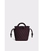 MARREA MA HANDTAS MINI AUBERGINE SATIN STRIPE