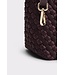 MARREA MA HANDTAS MINI AUBERGINE SATIN STRIPE