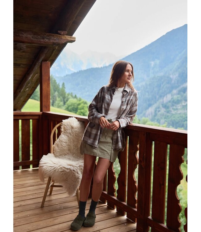 LES SOEURS LS JOAN RIBSTOP SKIRT SAGE