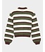 STIEGLITZ ST MOYA CARDIGAN STRIPE BROWN/GREEN/BIRCH