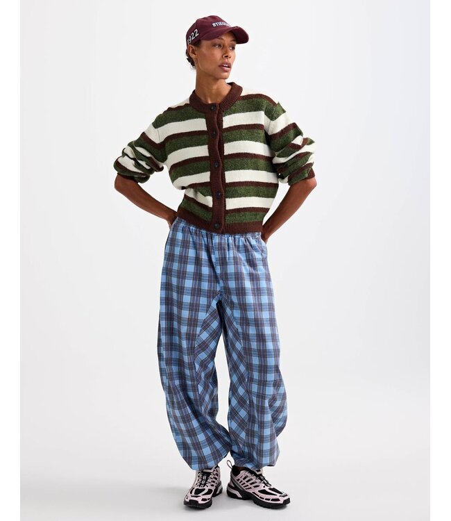 STIEGLITZ ST MOYA CARDIGAN STRIPE BROWN/GREEN/BIRCH