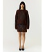 YAS YASARGY LS MOHAIR BLEND KNIT PULLOVER CHECK COFFEE BEAN