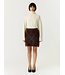 YAS YASARGY HW MOHAIR BLEND KNIT SKIRT COFFEE BEAN