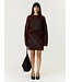 YAS YASARGY HW MOHAIR BLEND KNIT SKIRT COFFEE BEAN